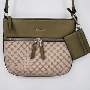 NINE WEST Cheska Women's Satchel Crossbody With Card Case FADED ARMY MULTI